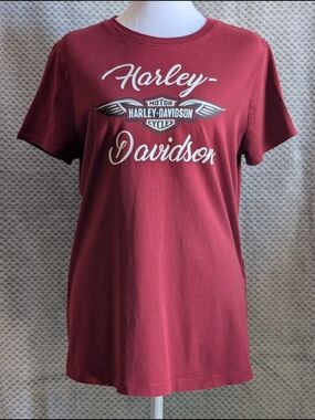Harley-Davidson Burgundy Logo Tee
